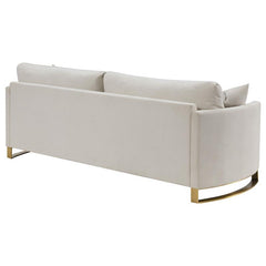 Corliss Upholstered Arched Arm Sofa Beige - 508821