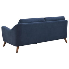 Gano 3-piece Upholstered Sloped Arm Sofa Set Navy Blue - 509514-S3
