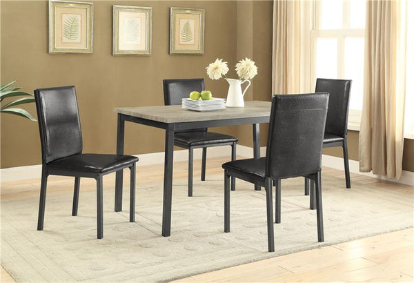 Garza Upholstered Dining Chairs Black (Set of 2) - 100612