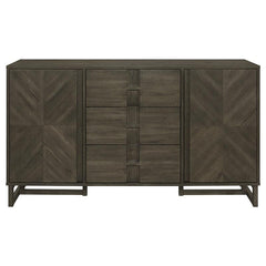 Kelly 3-drawer Storage Dining Sideboard Server Dark Grey - 107965