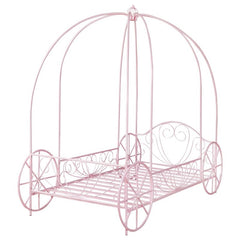 Massi Metal Twin Canopy Bed Powder Pink - 400155T
