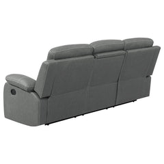 Nova 3-piece Upholstered Padded Arm Sofa Set Dark Grey - 602531-S3