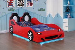 Cruiser Wood Twin LED Car Bed Red - 400479