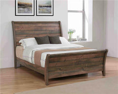 Frederick Wood Queen Sleigh Bed Weathered Oak - 222961Q
