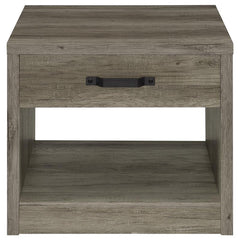 Felix 1-drawer Engineered Wood Side End Table Grey Driftwood - 707727
