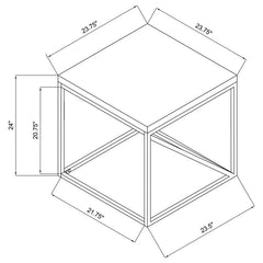 Birdie Square Engineered Wood End Table Sonoma Grey - 705617