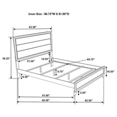 Watson 4-piece Queen Bedroom Set Grey Oak - 212421Q-S4