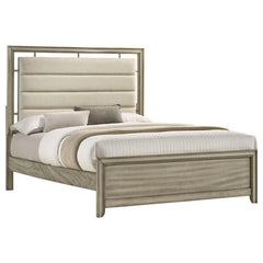 Giselle Wood Queen Panel Bed Rustic Beige - 224391Q