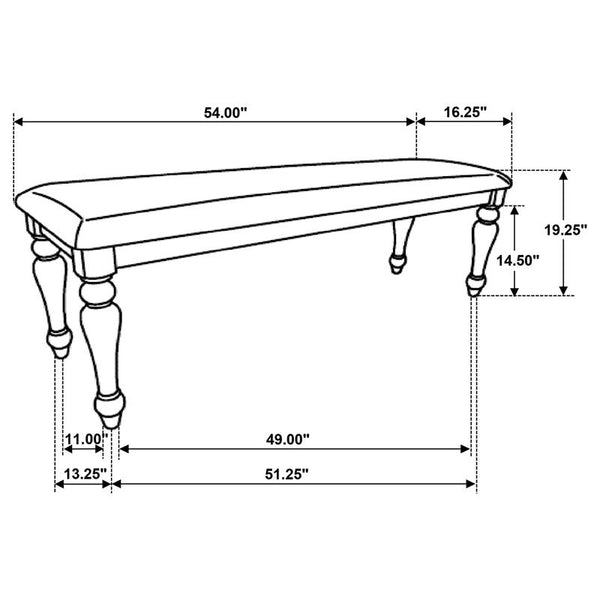 Bridget 6-piece Rectangular Dining Set Brown Brushed and Charcoal Sandthrough - 108221-S6
