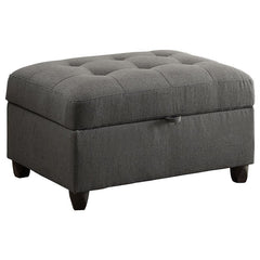 Stonenesse Rectangular Upholstered Storage Ottoman Grey - 500414