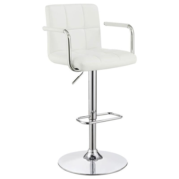 Palomar Adjustable Height Bar Stool White and Chrome - 121097