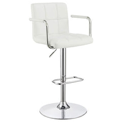 Palomar Adjustable Height Bar Stool White and Chrome - 121097