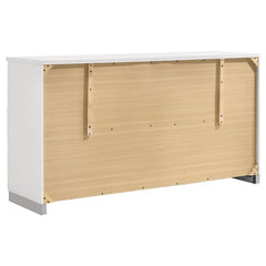 Felicity 4-piece Eastern King Bedroom Set White High Gloss - 203501KE-S4L