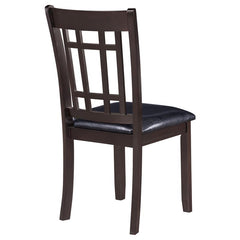Lavon Padded Dining Side Chairs Espresso and Black (Set of 2) - 102672