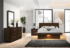 Jessica 4-piece Eastern King Bedroom Set Cappuccino - 200711KE-S4