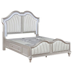 Evangeline 4-piece Eastern King Bedroom Set Silver Oak - 223390KE-S4