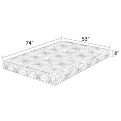 Keegan 8" Full Memory Foam Mattress White - 350063F