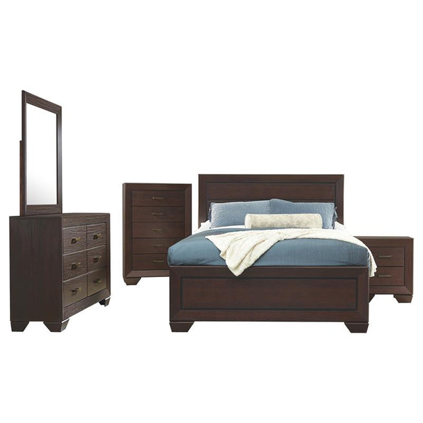 Kauffman 5-piece California King Bedroom Set Dark Cocoa - 204391KW-S5