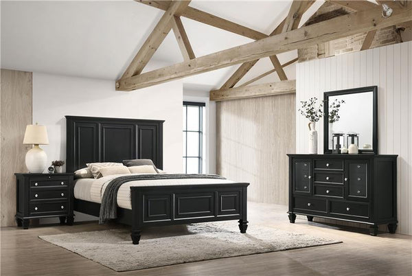Sandy Beach 4-piece California King Bedroom Set Black - 201321KW-S4