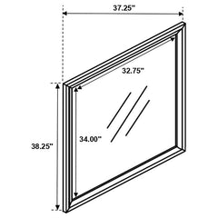 Brandon Framed Dresser Mirror Medium Warm Brown - 205324