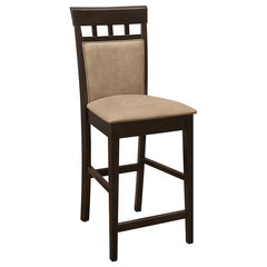 Gabriel Upholstered Counter Height Stools Cappuccino and Beige (Set of 2) - 100219