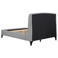 Mosby Upholstered Eastern King Wingback Bed Grey - 306021KE