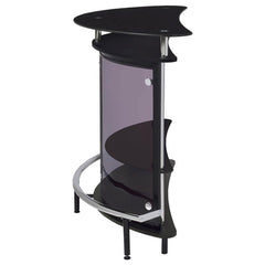 Amarillo 2-tier Bar Unit Black and Chrome - 101065