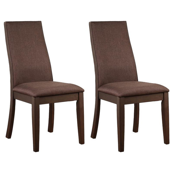 Spring Creek Upholstered Side Chairs Rich Cocoa Brown (Set of 2) - 106582