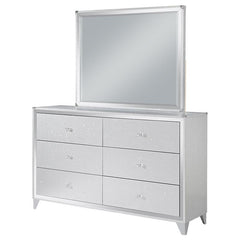 Larue 6-drawer Dresser with Mirror Silver - 224493M