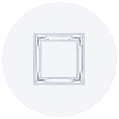 Starlight Round Glass Top Dining Table Clear and Chrome - 192561BG