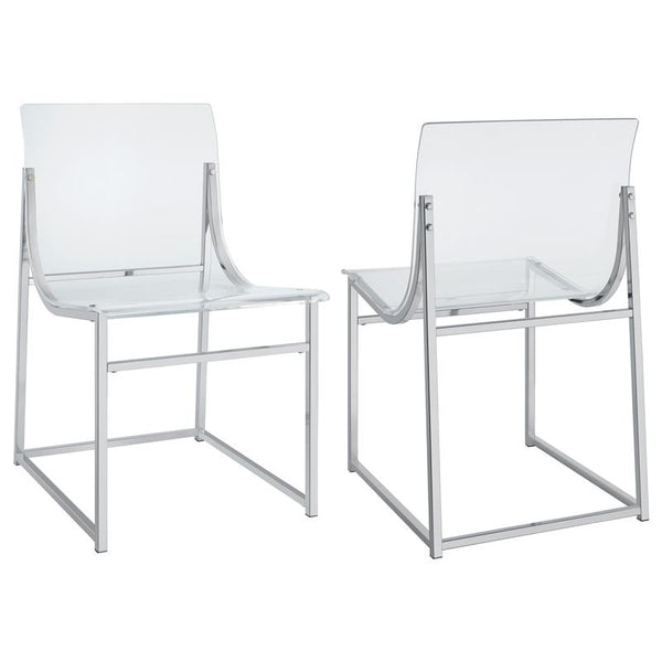 Adino Acrylic Dining Side Chair Clear and Chrome (Set of 2) - 121182