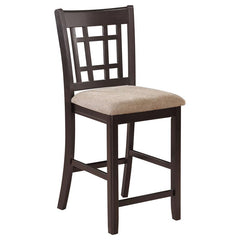 Lavon Lattice Back Counter Stools Tan and Espresso (Set of 2) - 105279