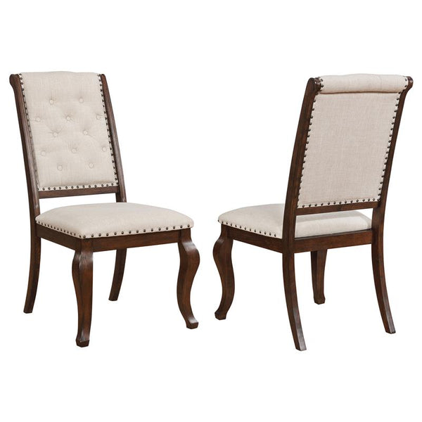 Brockway Tufted Dining Chairs Cream and Antique Java (Set of 2) - 110312