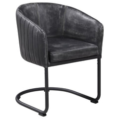 Banner Upholstered Dining Chair Anthracite and Matte Black - 109292
