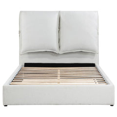 Gwendoline Upholstered Eastern King Panel Bed White - 306040KE