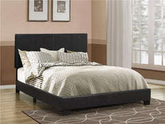 Dorian Upholstered Eastern King Panel Bed Black - 300761KE