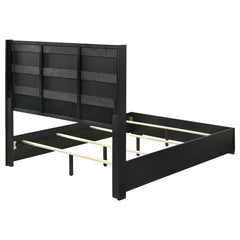 Blacktoft Wood Queen Panel Bed Black - 207101Q