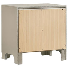Salford 2-drawer Nightstand Metallic Sterling - 222722