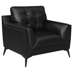 Moira Upholstered Wedge Arm Tufted Accent Chair Black - 511133