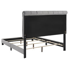Warner Upholstered Eastern King Panel Bed Grey - 310042KE