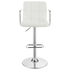 Palomar Adjustable Height Bar Stool White and Chrome - 121097