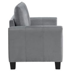 Davis 3-piece Upholstered Rolled Arm Sofa Grey - 509634-S3