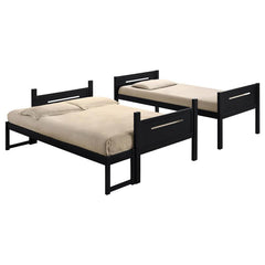 Littleton Wood Twin Over Full Bunk Bed Black - 405052BLK