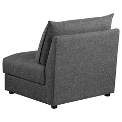 Sasha 3-Piece Upholstered Sofa Barely Black - 551681-SETB