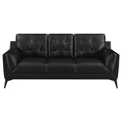 Moira Upholstered Wedge Arm Tufted Sofa Black - 511131