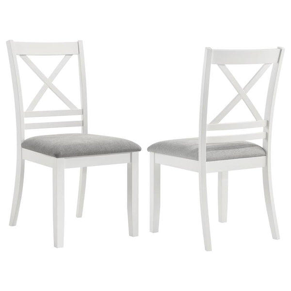 Hollis Cross Back Wood Dining Side Chair White (Set of 2) - 122242