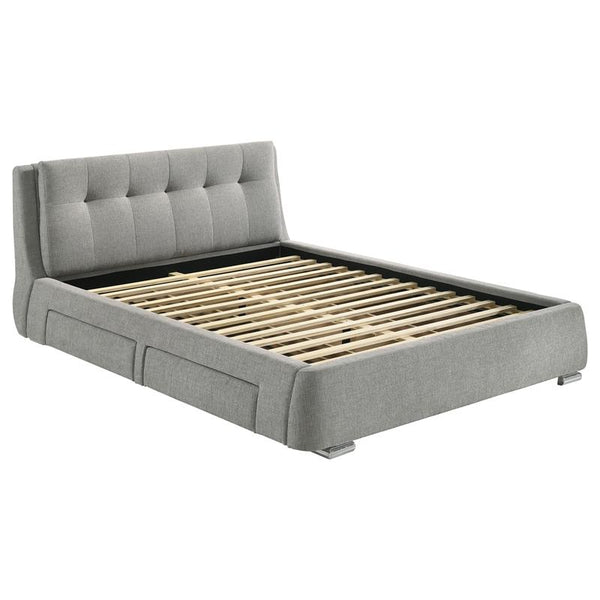Fenbrook Upholstered California King Storage Panel Bed Grey - 300523KW