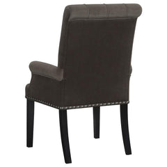 Alana Upholstered Tufted Arm Chair with Nailhead Trim - 115173