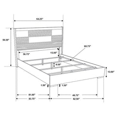 Blacktoft Wood Queen Panel Bed Black - 207101Q