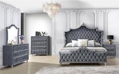 Antonella 5-piece Queen Bedroom Set Grey - 223581Q-S5